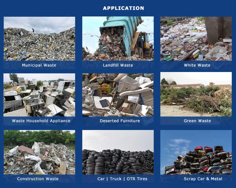 2023 Rubber Metal Scraps Plastic Shredders Used Tires Glass Plastic Recycling Shredder