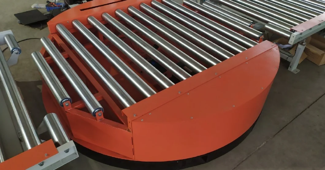 Powered Turntable Conveyor, Pallet Handling Conveyor, Pallet Roller Turntable