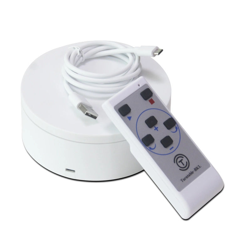 Bkl 12cm Rotary Stand Battery Powered Remote Control Adjustable Speed Automatic Rotating Light Weight Rotary Turntable