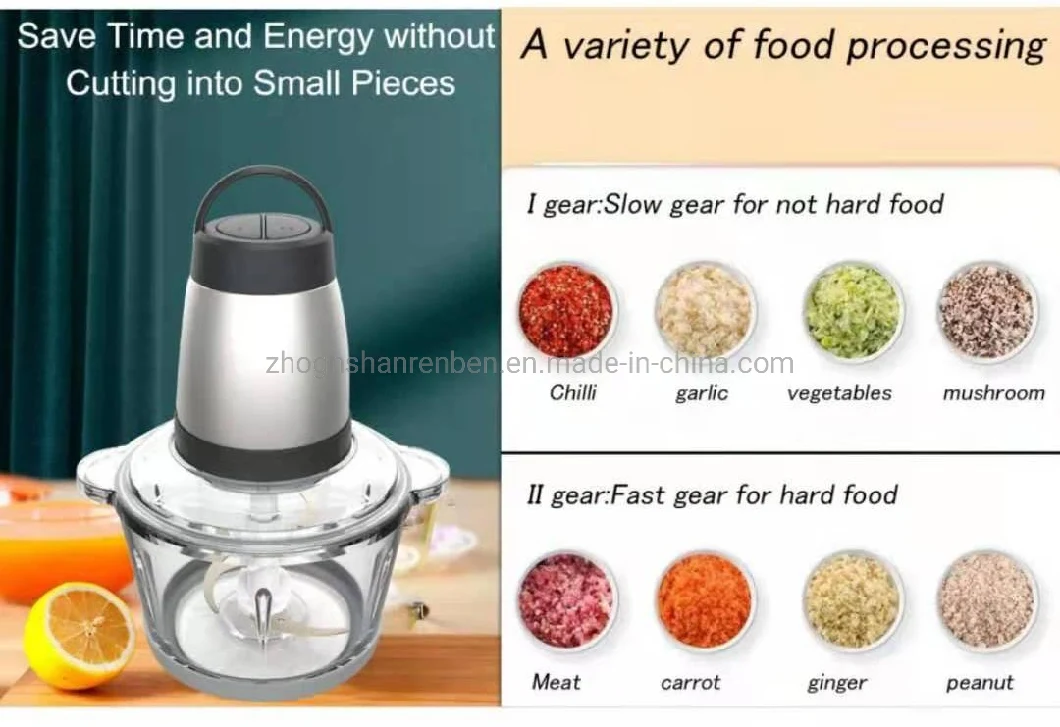 300W Slicer Onion Cutter Food Fruit &amp; Vegetable Tools Meat Grinders Automatic Mini Electric Vegetable Chopper