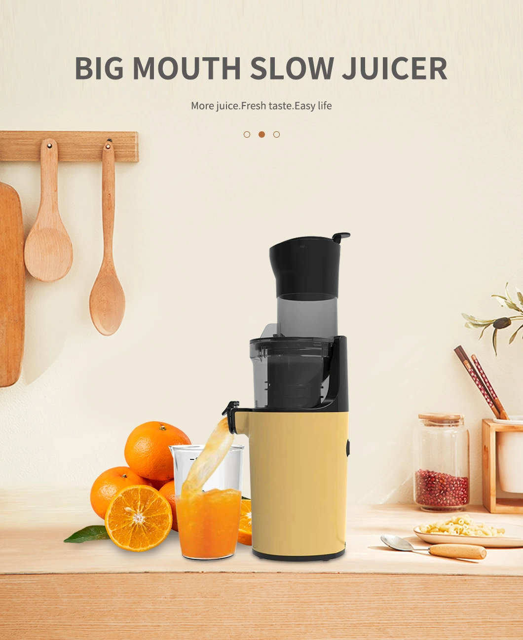 Masticating Electric Slow Juicer with Wide Feed Chute Big Mouth Juicers