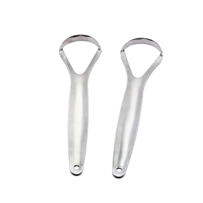 Surgical Grade Stainless Steel Silver Copper Tongue Cleaners Tongue Scraper Customized