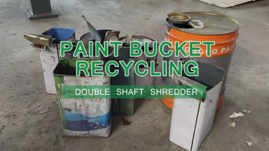 Plastic Organic E-Waste Paper Aluminium Cans Bucket Recycling Double Shaft Shredder Machine